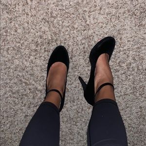 velvet/ suede heels
